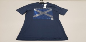 100 X BRAND NEW F&F SCOTLAND SIX NATIONS 21 TOPS SIZE LARGE