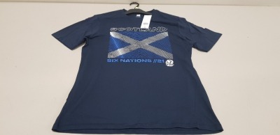 100 X BRAND NEW F&F SCOTLAND SIX NATIONS 21 TOPS SIZE LARGE