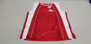 24 X BRAND NEW LONSDALE RED PERFORMANCE SLEEVELESS SHIRTS SIZE M