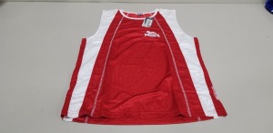 24 X BRAND NEW LONSDALE RED PERFORMANCE SLEEVELESS SHIRTS SIZE M