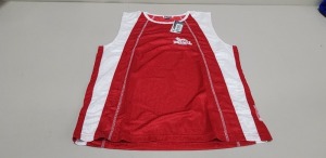 24 X BRAND NEW LONSDALE RED PERFORMANCE SLEEVELESS SHIRTS SIZE S