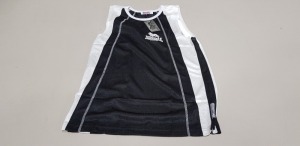 27 X BRAND NEW LONSDALE BLACK PERFORMANCE SLEEVELESS SHIRTS SIZE S