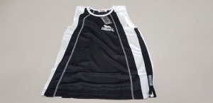 25 X BRAND NEW LONSDALE BLACK PERFORMANCE SLEEVELESS SHIRTS SIZE S