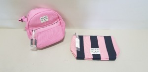 7 X BRAND NEW JACK WILLS BAGS INCLUDING 3 X HAYLE PINK POUCHES AND 4 X ELSTREE PINK BACKPACKS - IN 1 BAG