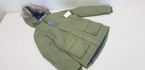 13 X BRAND NEW JACK WILLS NEWTON LONG KHAKI PARKAS - SIZES XS (11) S (2)