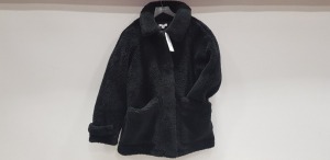 10 X BRAND NEW TOPSHOP WOMENS BOURNE FAUX SHEARLING JACKET IN BLACK - IN 2 BOXES RRP £59.00 PP