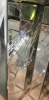 1 X DIAMOND CRUSH NEST OF 3 MIRRORED SIDE TABLES (55X30.5X45CM) - WITH BOX - SMASHED MIRROR INSIDE LEG ** NOTE: THESE ITEMS ARE TO BE COLLECTED IN PERSON ONLY WITH PORTERS ASSISTANCE - THEY ARE TOO FRAGILE FOR 3RD PARTY CARRIAGE - WE WILL NOT BE RESPONSIB - 2