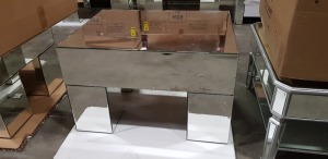 1 X HOLLYWOOD MIRRORED RECTANGULAR COFFEE TABLE (80X60X50CM) (41KG) - WITH BOX ** NOTE: THESE ITEMS ARE TO BE COLLECTED IN PERSON ONLY WITH PORTERS ASSISTANCE - THEY ARE TOO FRAGILE FOR 3RD PARTY CARRIAGE - WE WILL NOT BE RESPONSIBLE FOR DAMAGES OCCURRING