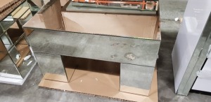 1 X HOLLYWOOD MIRRORED RECTANGULAR COFFEE TABLE (80X60X50CM) (41KG) - WITH BOX ** NOTE: THESE ITEMS ARE TO BE COLLECTED IN PERSON ONLY WITH PORTERS ASSISTANCE - THEY ARE TOO FRAGILE FOR 3RD PARTY CARRIAGE - WE WILL NOT BE RESPONSIBLE FOR DAMAGES OCCURRING