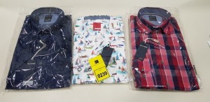 20 X BRAND NEW MENS DESIGNER BUTTONED SHIRTS IN VARIOUS STYLES AND SIZES IE OLYMP