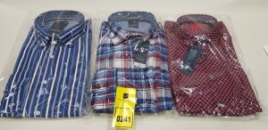 20 X BRAND NEW MENS DESIGNER BUTTONED SHIRTS IN VARIOUS STYLES AND SIZES IE OLYMP