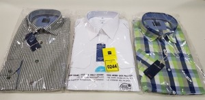 20 X BRAND NEW MENS DESIGNER BUTTONED SHIRTS IN VARIOUS STYLES AND SIZES IE OLYMP