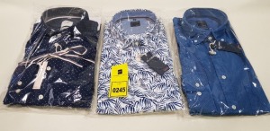 20 X BRAND NEW MENS DESIGNER BUTTONED SHIRTS IN VARIOUS STYLES AND SIZES IE OLYMP