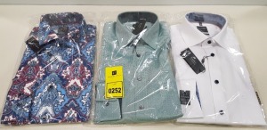 20 X BRAND NEW MENS DESIGNER BUTTONED SHIRTS IN VARIOUS STYLES AND SIZES IE OLYMP