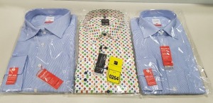 20 X BRAND NEW MENS DESIGNER BUTTONED SHIRTS IN VARIOUS STYLES AND SIZES IE OLYMP