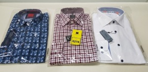 20 X BRAND NEW MENS DESIGNER BUTTONED SHIRTS IN VARIOUS STYLES AND SIZES IE OLYMP