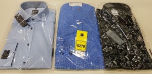 20 X BRAND NEW MENS DESIGNER BUTTONED SHIRTS IN VARIOUS STYLES AND SIZES IE OLYMP