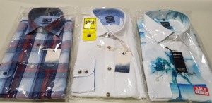 20 X BRAND NEW MENS DESIGNER BUTTONED SHIRTS IN VARIOUS STYLES AND SIZES IE OLYMP