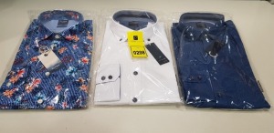 20 X BRAND NEW MENS DESIGNER BUTTONED SHIRTS IN VARIOUS STYLES AND SIZES IE OLYMP