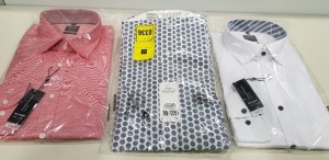 20 X BRAND NEW MENS DESIGNER BUTTONED SHIRTS IN VARIOUS STYLES AND SIZES IE OLYMP