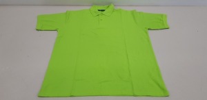 52 X BRAND NEW PAPINI LIME POLO SHIRTS SIZE LARGE