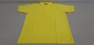 50 X BRAND NEW PAPINI YELLOW POLO SHIRTS SIZE 4XL AND S