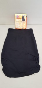 21 X BRAND NEW SPANX BACKDROP BLACK TOUT & ABOUT SHAPING SKIRTS SIZE LARGE RRP $48.00 (TOTAL RRP $1008.00)