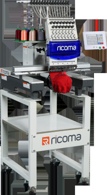 RICOMA TC SERIES 7S COMMERCIAL EMBROIDERY MACHINE - MODEL RCM01501TS-7S. YOM: 2018. SERIAL NUMBER: 1203011652. WITH 7 HIGH DEFINITION TRUE COLOUR TOUCH SCREEN SYSTEM ON A HEAVY DUTY PORTABLE STEEL STAND & 3 X CAP ATTACHMENTS & ACCESSORIES (TOTAL WEIGHT 19