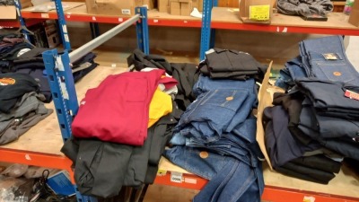 40 PIECE MIXED WORK CLOTHING LOT CONTAINING JACKETS, SHIRTS AND PANTS ETC (PLEASE NOTE SOME ITEMS MAY HAVE EMBROIDED LOGOS ON)