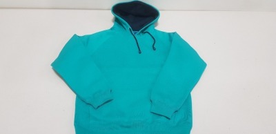 17 X BRAND NEW PAPINI ADULT HOODED JUMPERS IN TEAL/NAVY IN SIZES (6 X IN UK XS) (11 X IN UK M)