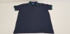 49 X BRAND NEW PAPINI NAVY AND EMERALD POLO SHIRTS IN SIZE XXS, S AND 3XL