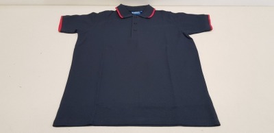 50 X BRAND NEW PAPINI NAVY AND RED POLO SHIRTS SIZE XS