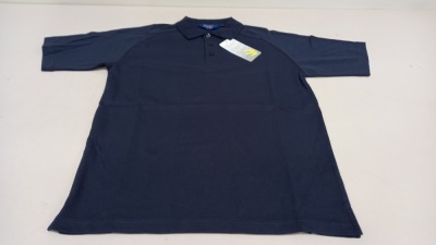 50 X BRAND NEW PAPINI DRY NAVY POLO SHIRTS IN SIZE XS