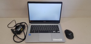 ACER CHROMEBOOK 314 MODEL NO. N19Q2 WITH CHARGER & LOGITECH WIRELESS MOUSE - DATA WIPED & OS INTACT READY FOR NEW USER