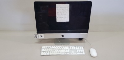 APPLE IMAC ALL IN ONE PC INTEL CORE I3 - 3.06GHZ APPLE O/S 500GB HARD DRIVE APPLE KEYBOARD AND MOUSE