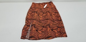 35 X BRAND NEW REDHERRING ZEBRA PRINT MIDI SKIRTS SIZE 12