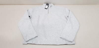 13 X BRAND NEW NEW LOOK MEN GREY ZIPPED SWEATER SIZE MEDIUM