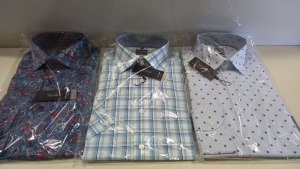 20 X BRAND NEW MENS DESIGNER BUTTON SHIRTS IN VARIOUS STYLES AND SIZES I.E OLYMP