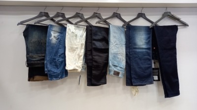 6 X BRAND NEW G STAR RAW JEANS IN VARIOUS SIZES AND 1 X TRUE RELIGION JEANS SIZE 32