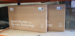 2 X BRAND NEW BOXED BENQ GL2460 STYLISH MONITOR WITH EYE-CARE TECHNOLOGY / 24/ LED BACKLIGHT MONITOR.