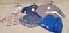 30 PIECE MIXED HAPPYOLOGY BABY CLOTHING LOT CONTAINING DENIM JACKET, GREY SMOKED JACKETS, MANDY SKIRTS AND LOGAN CANDY TREE SKIRTS ETC