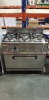 1 X STAINLESS STEEL 6 RING GAS PRE SET G20 OVEN (20MBAR)