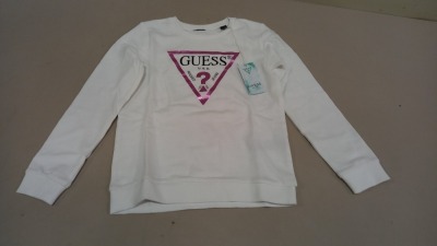 20 X BRAND NEW GUESS SWEATSHIRTS - SIZE UK 16 + 14 RRP €34.90