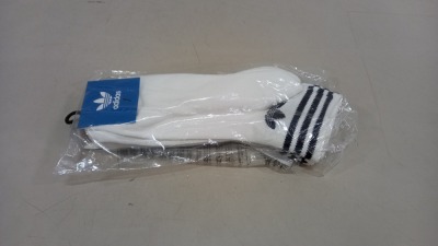 30 X BRAND NEW ADIDAS (PACK OF 3) TREFOIL ANKLE SOCKS IN WHITE