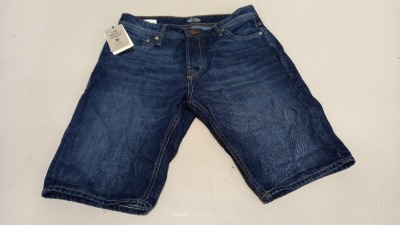 10 X BRAND NEW JACK JONES BLUE DENIM (JEAN) SHORTS - SIZE XXL