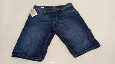 10 X BRAND NEW JACK JONES BLUE DENIM (JEAN) SHORTS - SIZE XL