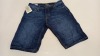 10 X BRAND NEW JACK JONES BLUE DENIM (JEAN) SHORTS - SIZE LARGE