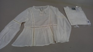 20 X BRAND NEW JACQUELINE DE YONG TRINITY LACE BLOUSE - SIZE UK 10 RRP £16.00