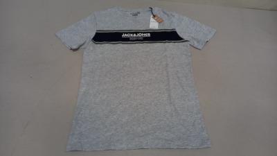 16 X BRAND NEW JACK JONES LIGHT GREY MELA T-SHIRT - IN MKIXED SIZES RRP £12.00