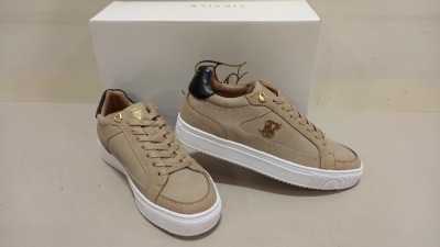 9 X BRAND NEW SIKSILK BEIGE GHOST TRAINERS - SIZED UK10